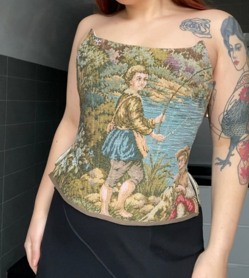 Allegonda Fisherman Tapestry corset