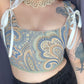 Eleanor Velvet Paisley corset