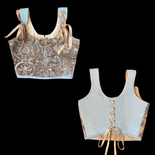 Eleanor Mesh Denim corset