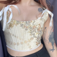 Eleanor Floral Silk corset